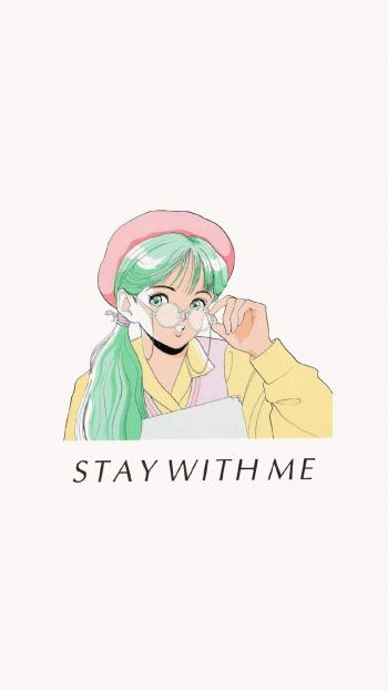 卡通美少女插画图片手机壁纸第4张