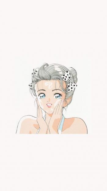 卡通美少女插画图片手机壁纸第5张