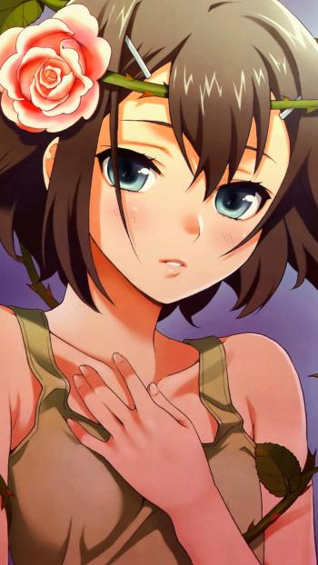 甜美动漫美女手机壁纸第1张