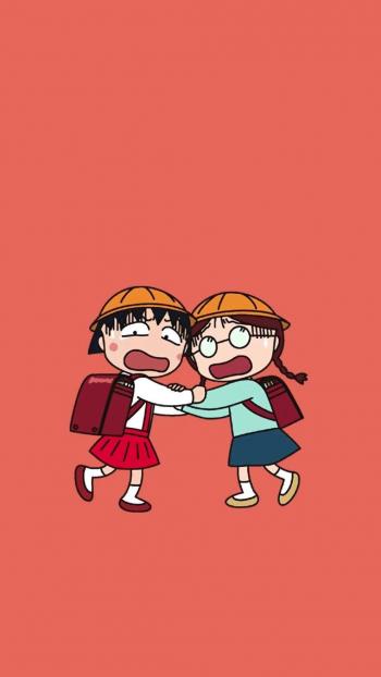 樱桃小丸子可爱小清新高清手机壁纸第2张
