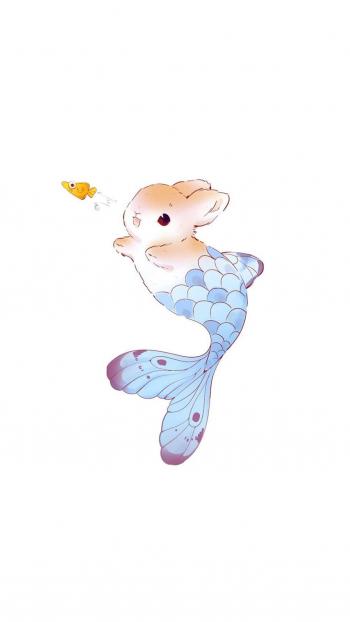 粉嫩可爱的卡通兔子手机壁纸第4张