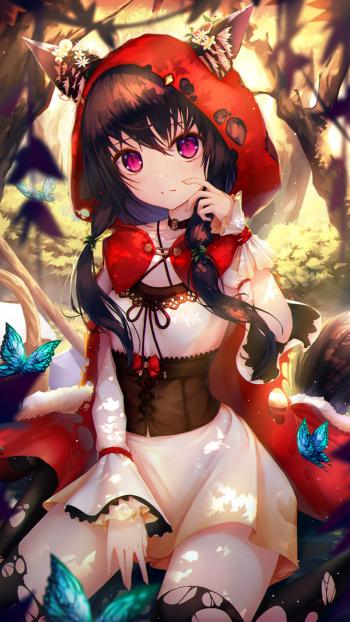 清新甜美动漫美女手机壁纸第5张