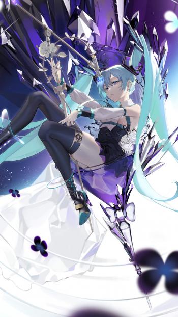 唯美动漫插画美女手机壁纸第5张