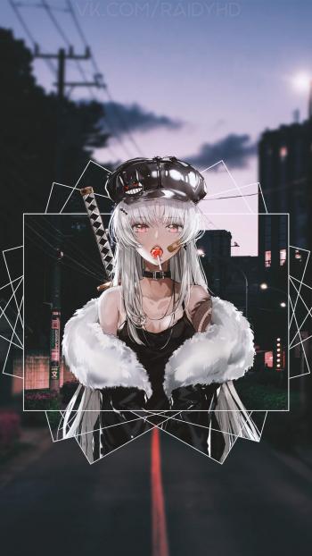 清新二次元美女手机壁纸图片第2张