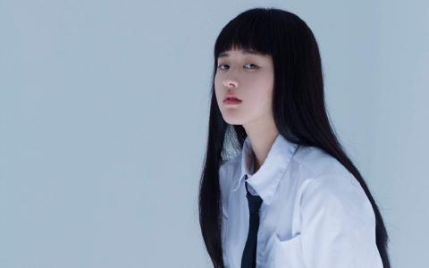 高清赵露思清纯制服写真桌面壁纸第1张