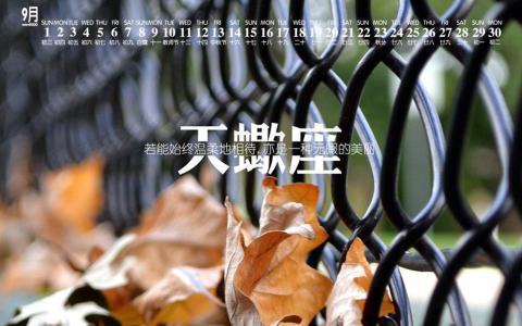 2019年9月天蝎座创意图片日历壁纸第6张