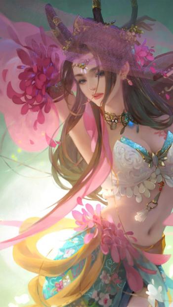 唯美古风动漫美女手机壁纸第4张