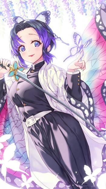 鬼灭之刃动漫美女手机壁纸第1张