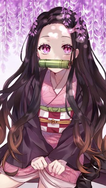 鬼灭之刃动漫美女手机壁纸第4张