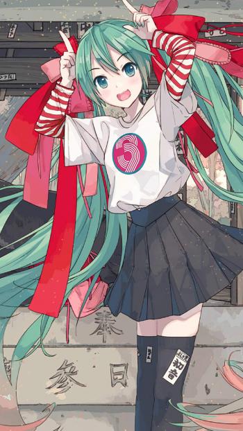 初音未来二次元动漫美女手机壁纸第1张