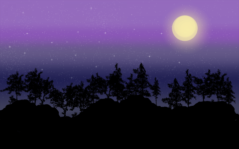超美星空夜景图片电脑壁纸第0张