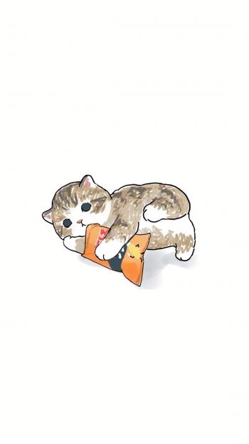 可爱卡通小猫咪高清图片手机壁纸第4张