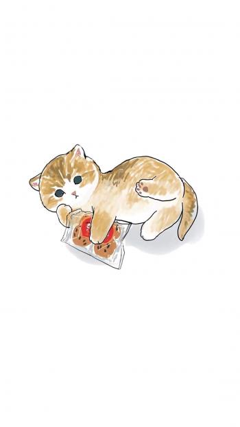 可爱卡通小猫咪高清图片手机壁纸第5张