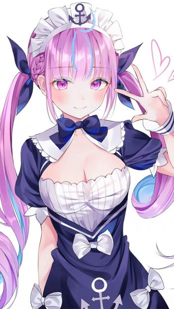 甜美马尾辫美女手机壁纸第2张