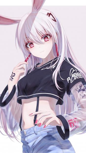 甜美马尾辫美女手机壁纸第4张
