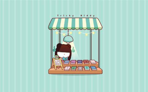 二哈米迦micha卡通桌面壁纸第1张