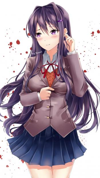 动漫性感制服美女手机壁纸第3张