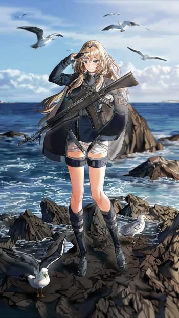 性感泳装动漫美女手机壁纸第4张