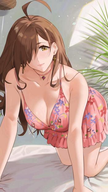 性感诱人的动漫美女手机壁纸第1张