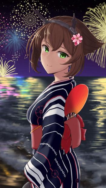 动漫和服美女手机壁纸第0张
