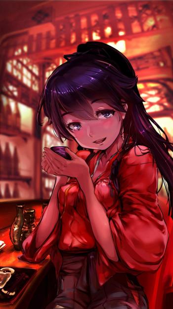 动漫和服美女手机壁纸第6张