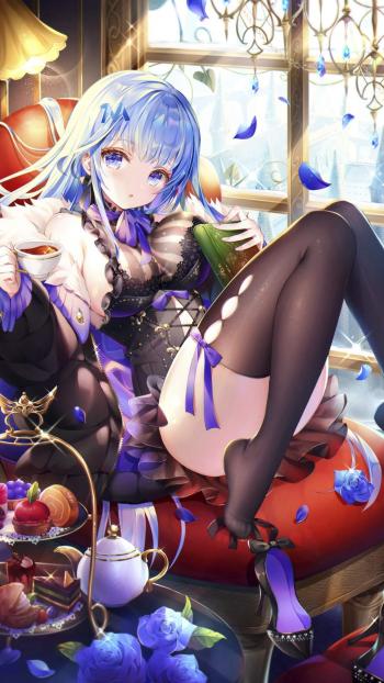 姿态撩人动漫美女手机壁纸第4张