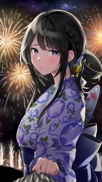萌系俏皮动漫美女手机壁纸第2张