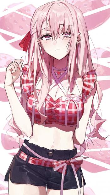 萌系俏皮动漫美女手机壁纸第4张