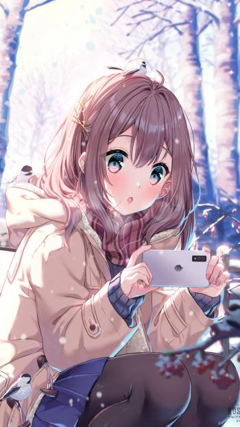 性感动人二次元美女手机壁纸第3张