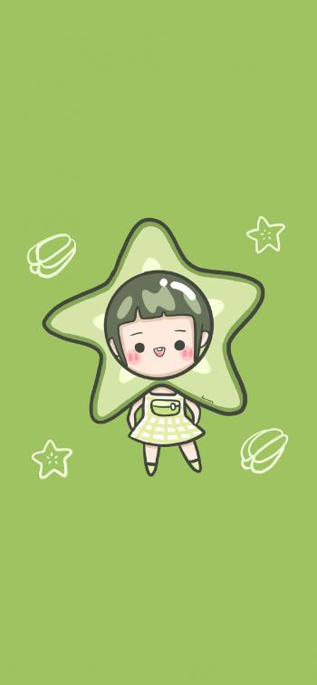 可爱手绘水果卡通人物手机壁纸第0张
