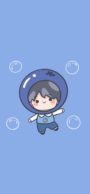 可爱手绘水果卡通人物手机壁纸第3张