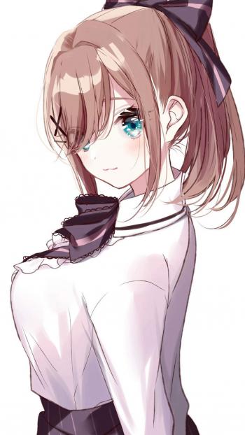 治愈系乖巧动漫少女手机壁纸第4张