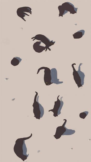 可爱猫咪创意插画高清手机壁纸第0张