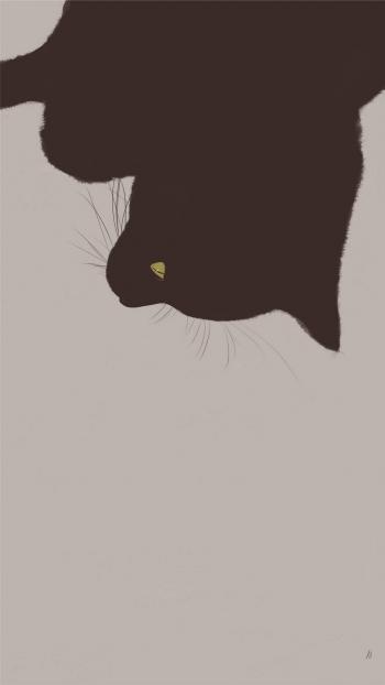 可爱猫咪创意插画高清手机壁纸第4张