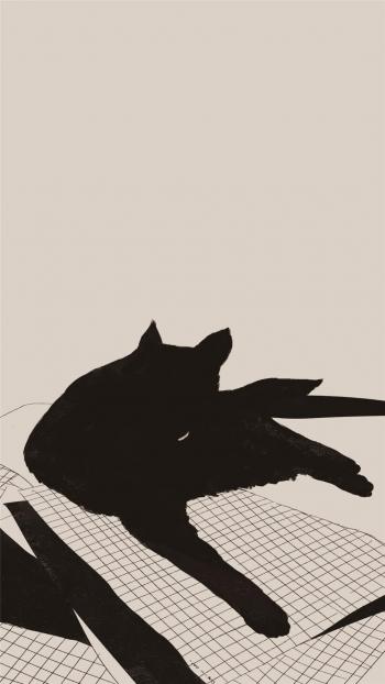 可爱猫咪创意插画高清手机壁纸第5张
