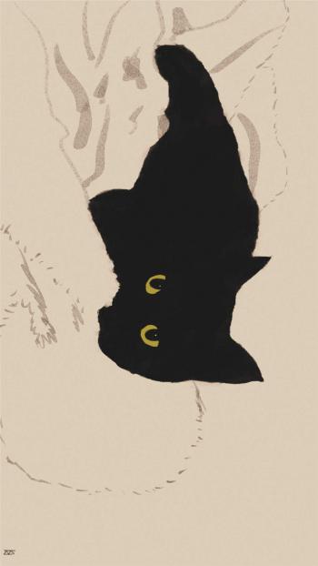 可爱猫咪创意插画高清手机壁纸第6张