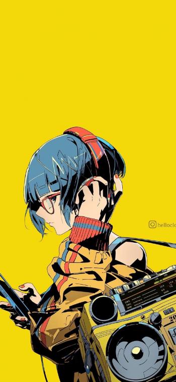 二次元动漫人物手绘插画手机壁纸第0张