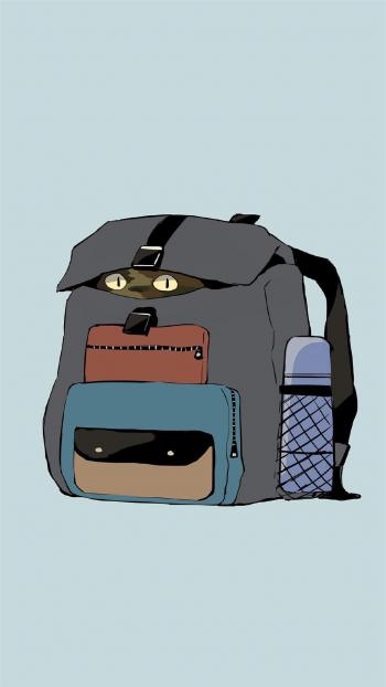 可爱萌系喵星人插画高清手机壁纸第5张