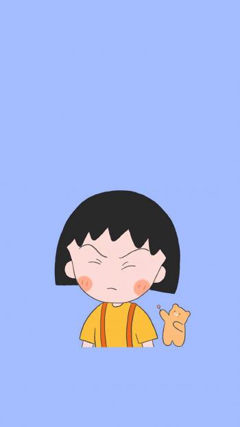 小清新樱桃小丸子卡通手机壁纸第0张