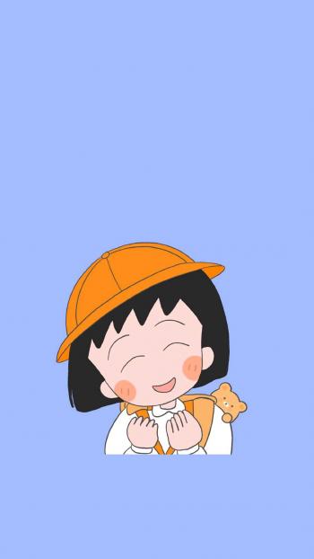小清新樱桃小丸子卡通手机壁纸第5张