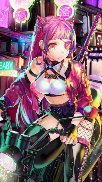萌系俏皮动漫美女手机壁纸第4张