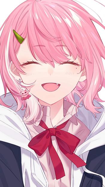 甜美马尾辫美女手机壁纸第2张