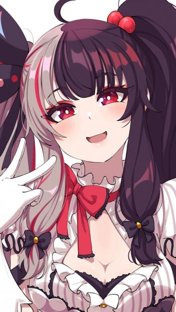 甜美马尾辫美女手机壁纸第4张