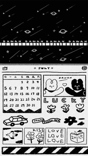 卡通手绘可爱插画高清手机壁纸第2张