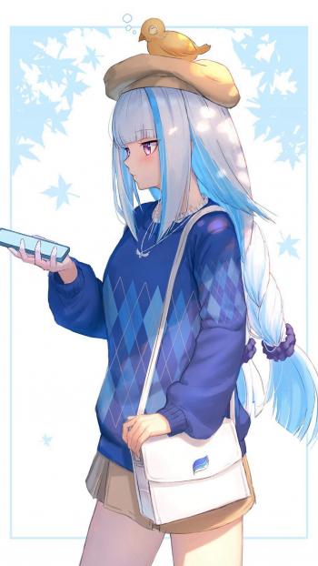 二次元萌系可爱美女手机壁纸第5张
