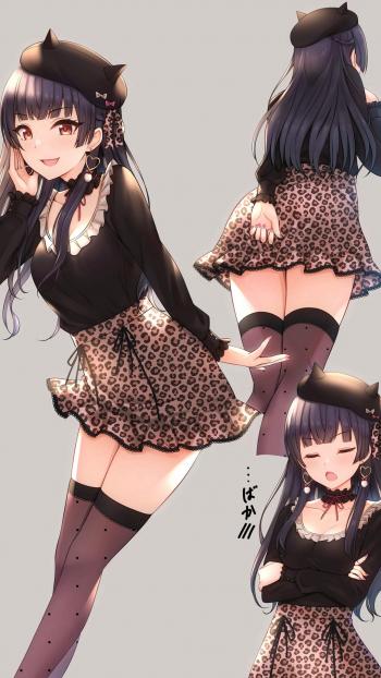 甜美马尾辫美女手机壁纸第0张