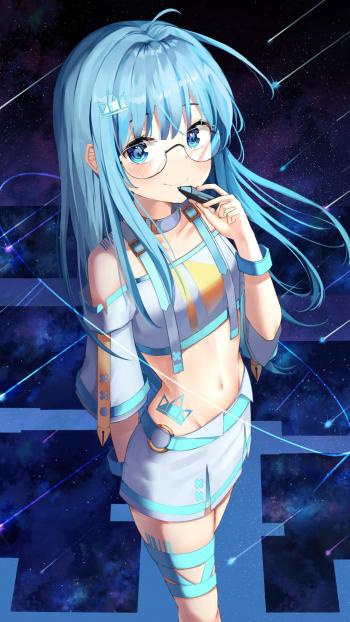 甜美马尾辫美女手机壁纸第6张