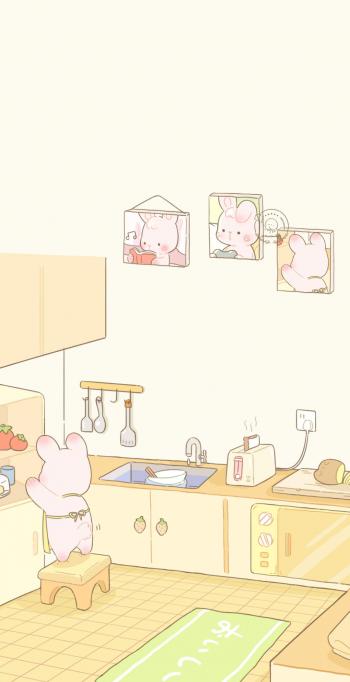可爱云朵手绘插画高清手机壁纸第0张