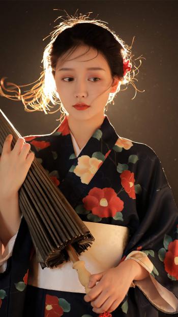 清爽短发美女手机壁纸图片第3张