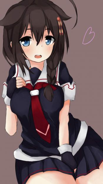 二次元性感短裙美女手机壁纸第5张